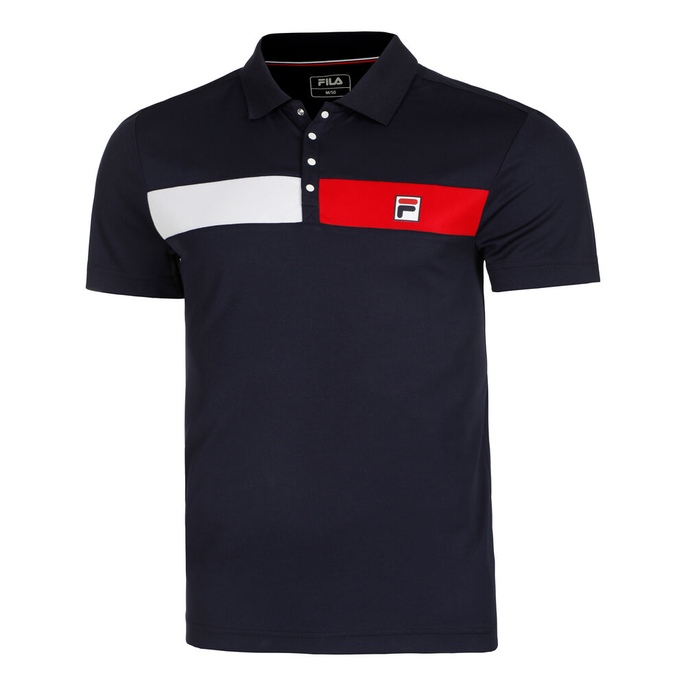 Fila Jayden Polo Hombres - Azul Oscuro, Rojo
