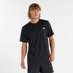 Ropa New Balance New Balance Short Sleeve Camiseta De Manga Corta Hombres-Negro