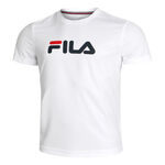 Ropa Fila Fila Logo Camiseta De Manga Corta Hombres-Blanco,Azul Oscuro