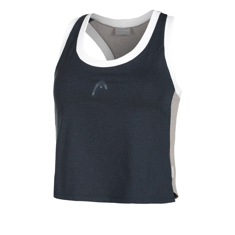 HEAD Play Crop Camiseta De Tirantes Mujeres-Azul Oscuro,Blanco