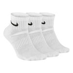 Ropa Nike Nike Everyday Cush Ankle Calcetines Deporte Pack De 3-Blanco,Negro