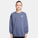 Ropa Nike Nike Sportswear Club Fleece Oversized Crew Sudadera Chicas - azul-gris, blanco