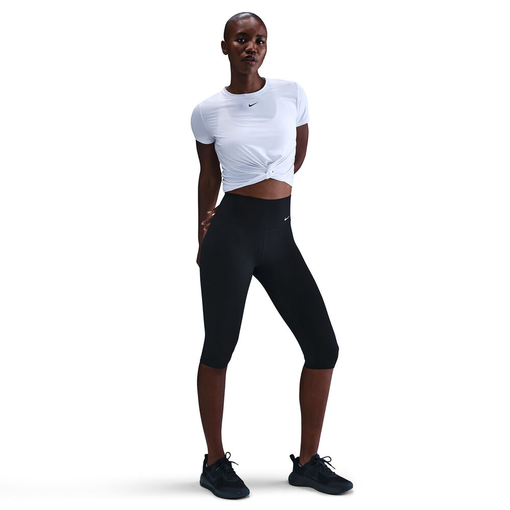 Nike Dri-Fit One Malla Mujeres - negro, blanco