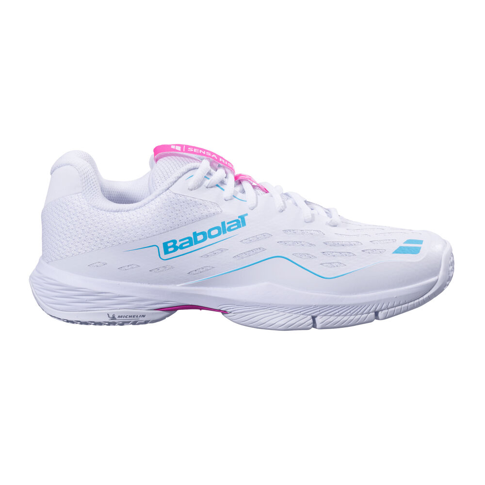 Babolat Sensa Rise Women Zapatilla De Pádel Mujeres-Blanco,Rojo