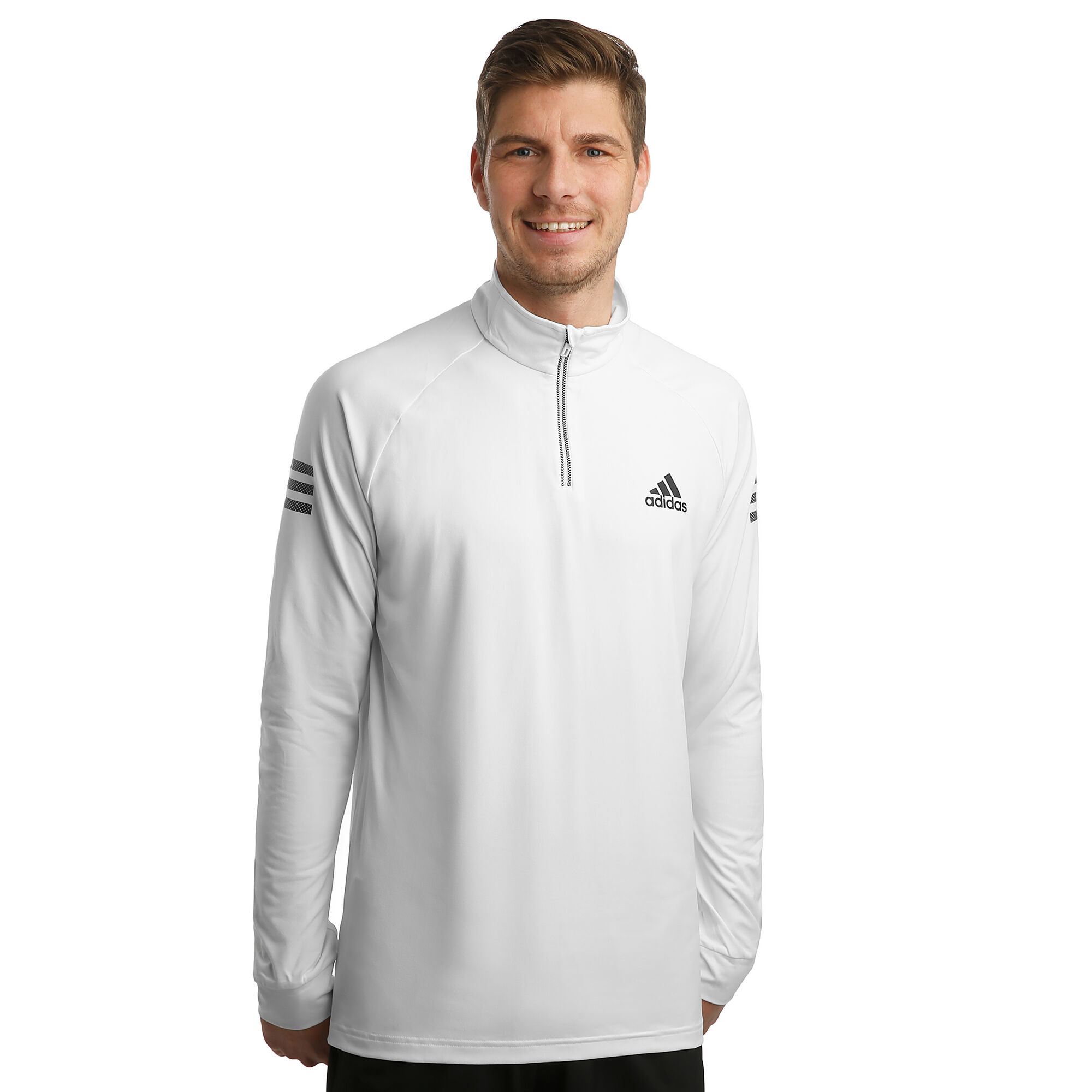 adidas Club 1/4 Zip Midlayer Camiseta De Manga Larga - Blanco, online | Tennis-Point