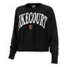 Court Heritage Fleece GFX Crew Sudadera Mujeres-Negro