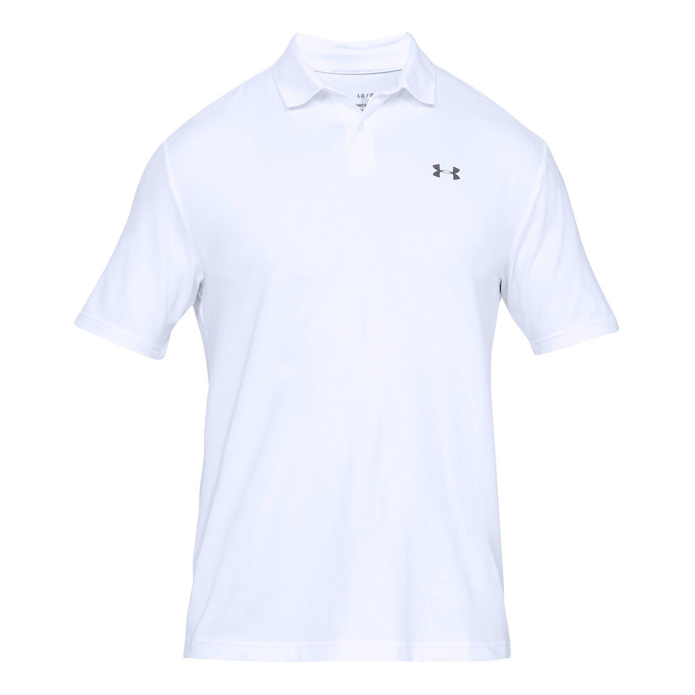 Under Armour Performance 2.0 Polo Hombres-Blanco,Plateado