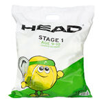 Pelotas de tenis HEAD HEAD Stage 1 Green Bolsa de 72 