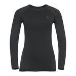 Ropa Odlo Odlo Performance Warm Eco BI Top Crew Neck Camiseta De Manga Larga Mujeres-Negro,Antracita