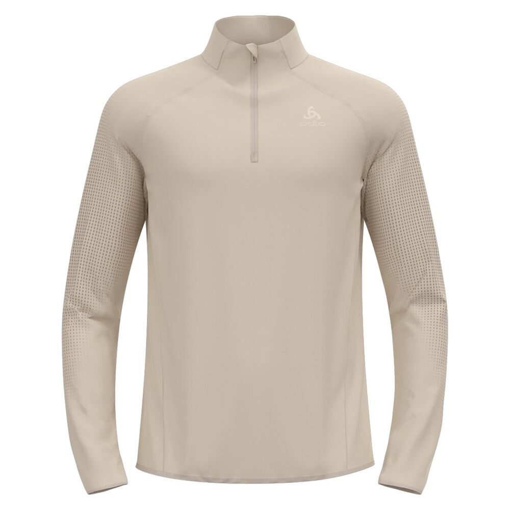 Odlo Zeroweight Warm Mid Layer 1/2 Zip Camiseta De Running Hombres-Plateado