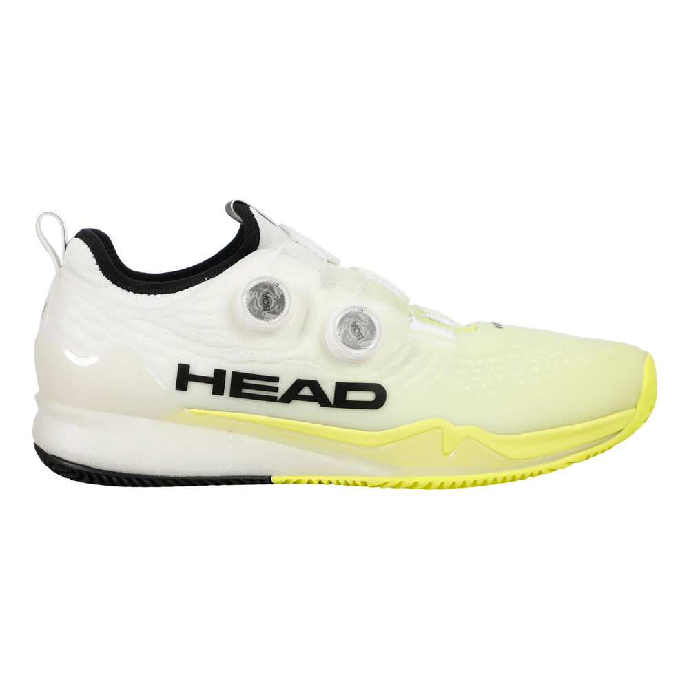 HEAD Endure Pro BOA Zapatilla Tierra Batida Hombres-Blanco,Amarillo