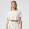 Top Layer Camiseta De Manga Corta Mujeres-Crema