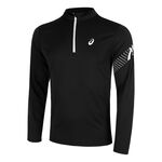 Ropa ASICS ASICS Icon 1/2 Zip Camiseta De Running Hombres-Negro