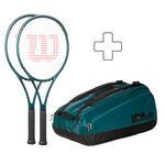 Pack Raqueta + Raquetero Wilson 2x Blade 104 V9 plus Schlägertasche
