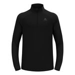 Ropa Odlo Odlo Essential Ceramiwarm 1/2 Zip Camiseta De Running Hombres-Negro