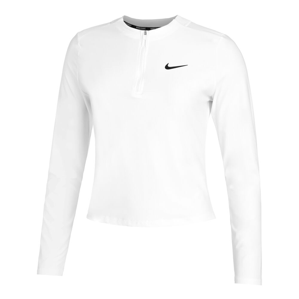 Nike Court Dri-Fit Advantage Camiseta De Manga Larga Mujeres-Blanco