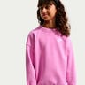 Sportswear Club Fleece Oversized Crew Sudadera Ni&ntilde;os-morado, blanco