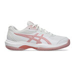 Zapatillas de tenis ASICS ASICS GEL-GAME GS/OC Zapatilla tierra batida Ni&ntilde;os-blanco, rosa