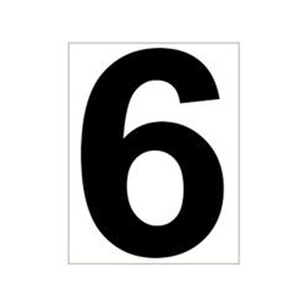 Tegra Platzziffer 6 Schild - Blanco, Negro
