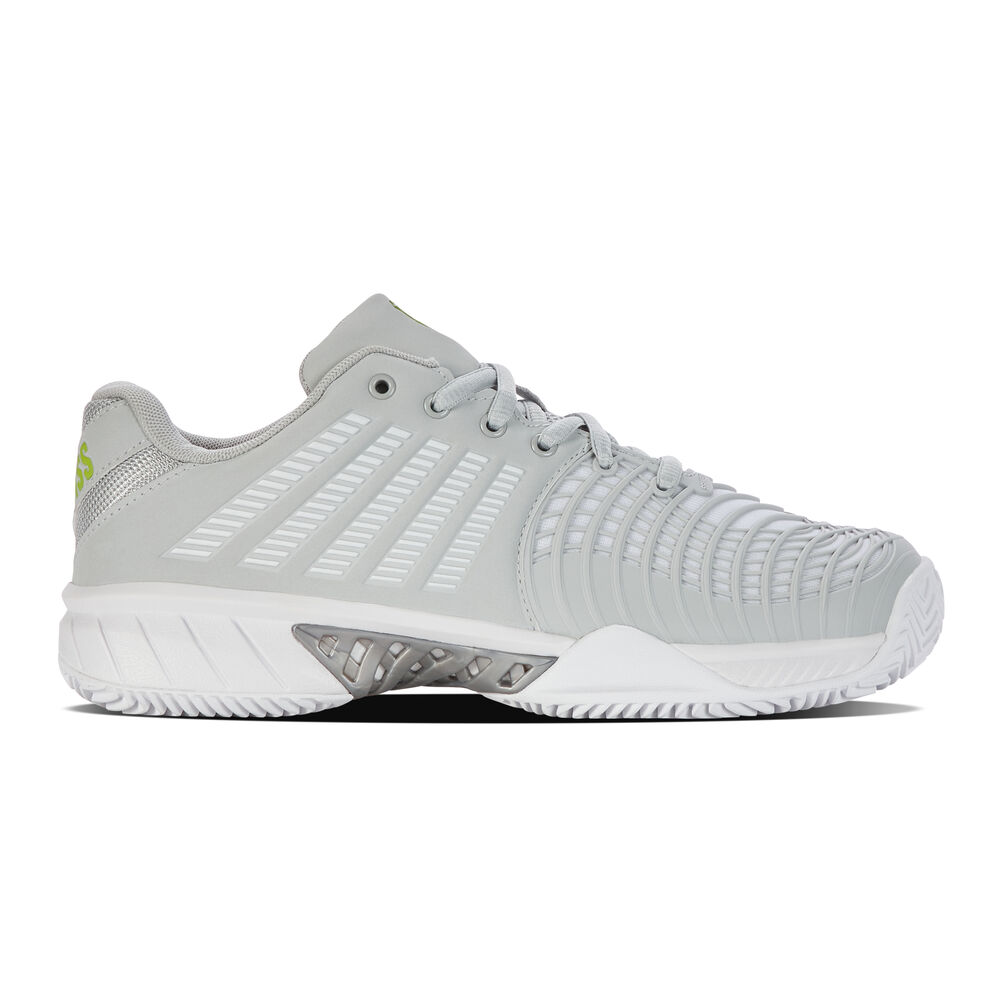 K-Swiss Express Light 3 CLAY Zapatilla Tierra Batida Mujeres - Gris Claro, Blanco