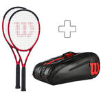 Pack Raqueta + Raquetero Wilson 2x Clash 100L V2.0 plus Schlägertasche