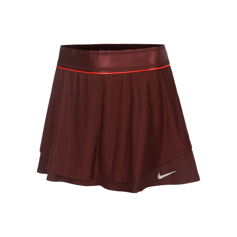 Nike Court Dri-Fit Slam High Rise Falda Mujeres-Rojo Oscuro