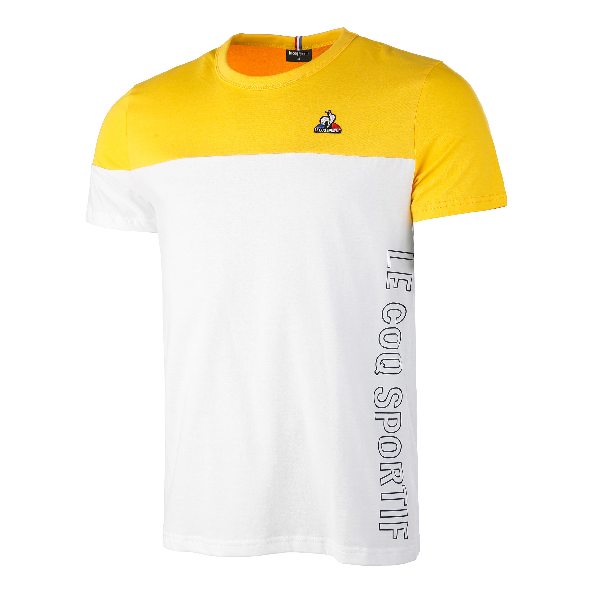Buy Le Coq Sportif Saison 2 SS N 1 Camiseta De Manga Corta Hombres Blanco Amarillo online Tennis Point ES