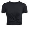 Motion Crossover Crop Camiseta De Manga Corta Mujeres-Negro