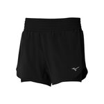 Ropa Mizuno Mizuno 2in1 4.5 Pantalones Cortos Mujeres-Negro