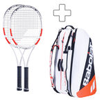 Pack Raqueta + Raquetero Babolat 2x Pure Strike 16x19 plus Schlägertasche