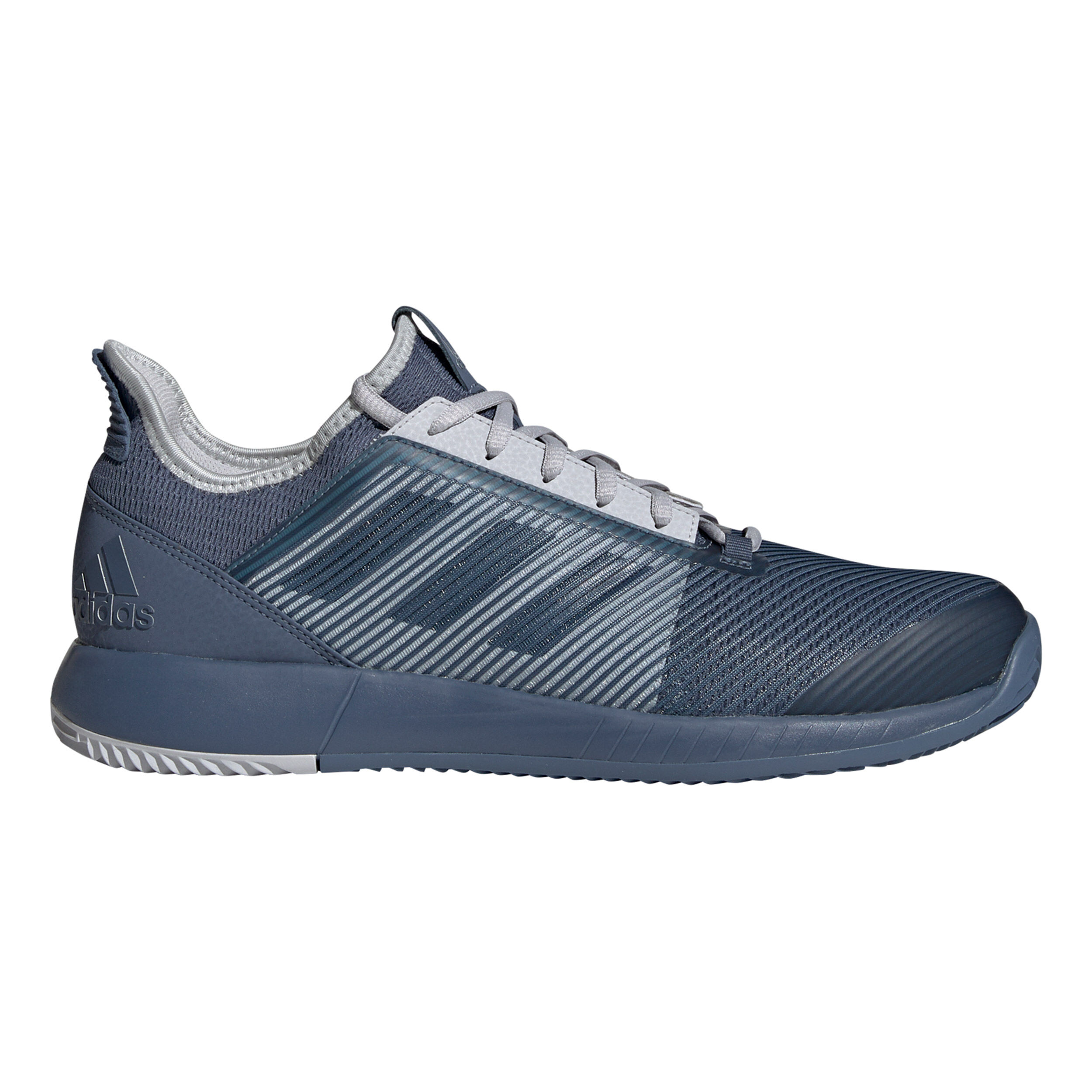Adizero Defiant Bounce 2 Zapatilla Todas Las Superficies Hombres Azul Oscuro Gris Claro