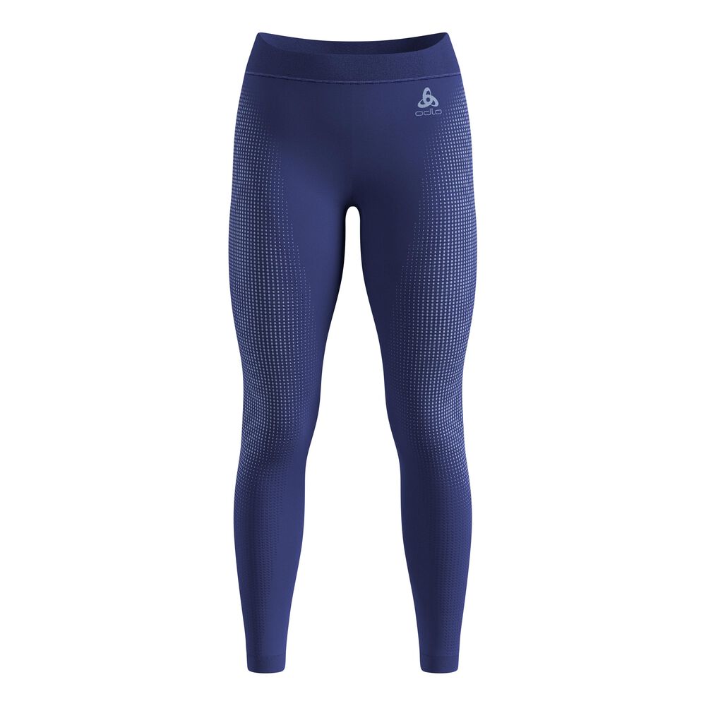 Odlo Performance Warm Eco Big Logo Bottom Long Malla Mujeres-azul