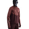 Pacer Winterized Half-Zip Camiseta de running Hombres - rojo oscuro, bronce