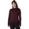 Road Winter Seamless Camiseta de running Mujeres-rojo oscuro