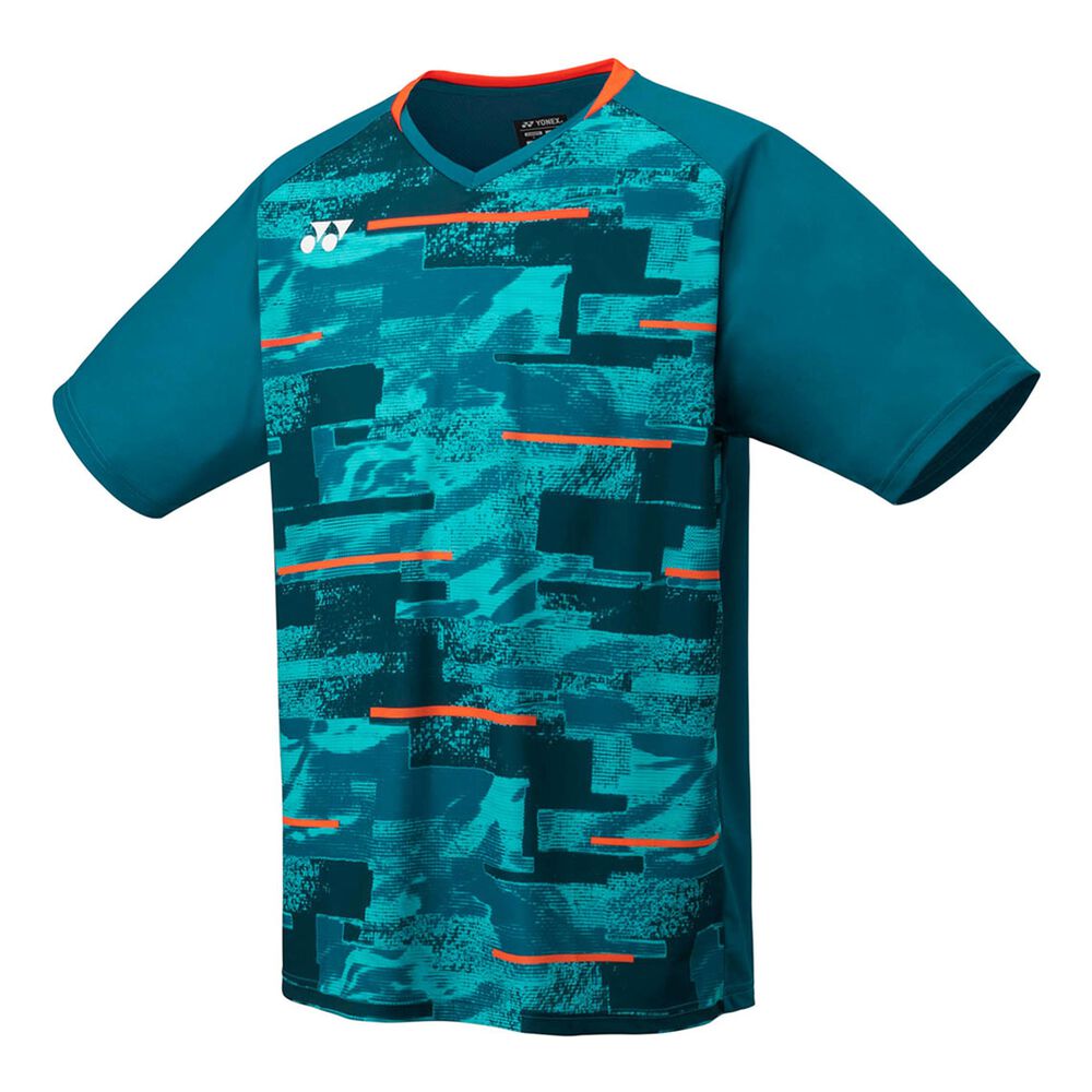Yonex Crew Neck Camiseta De Manga Corta Hombres-Color Petróleo