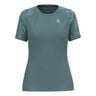 Essential Print Crew Neck Camiseta de running Mujeres - azul-gris, 