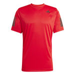 Ropa de tenis adidas adidas Club 3Stripes Camiseta de manga corta Hombres-rojo