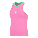 Ropa de tenis Quiet Please Quiet Please Racerback 2.0 Camiseta de tirantes Mujeres-rosa, blanco