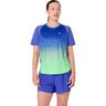Road Fade Camiseta de running Mujeres-azul, verde