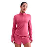 Swift Half-Zip Longsleeve Camiseta de running Mujeres-berry, plateado