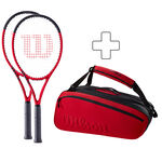 Pack Raqueta + Raquetero Wilson 2x Clash 100 V2.0 plus Schlägertasche