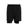 D4T 2in1 Shorts Hombres-negro