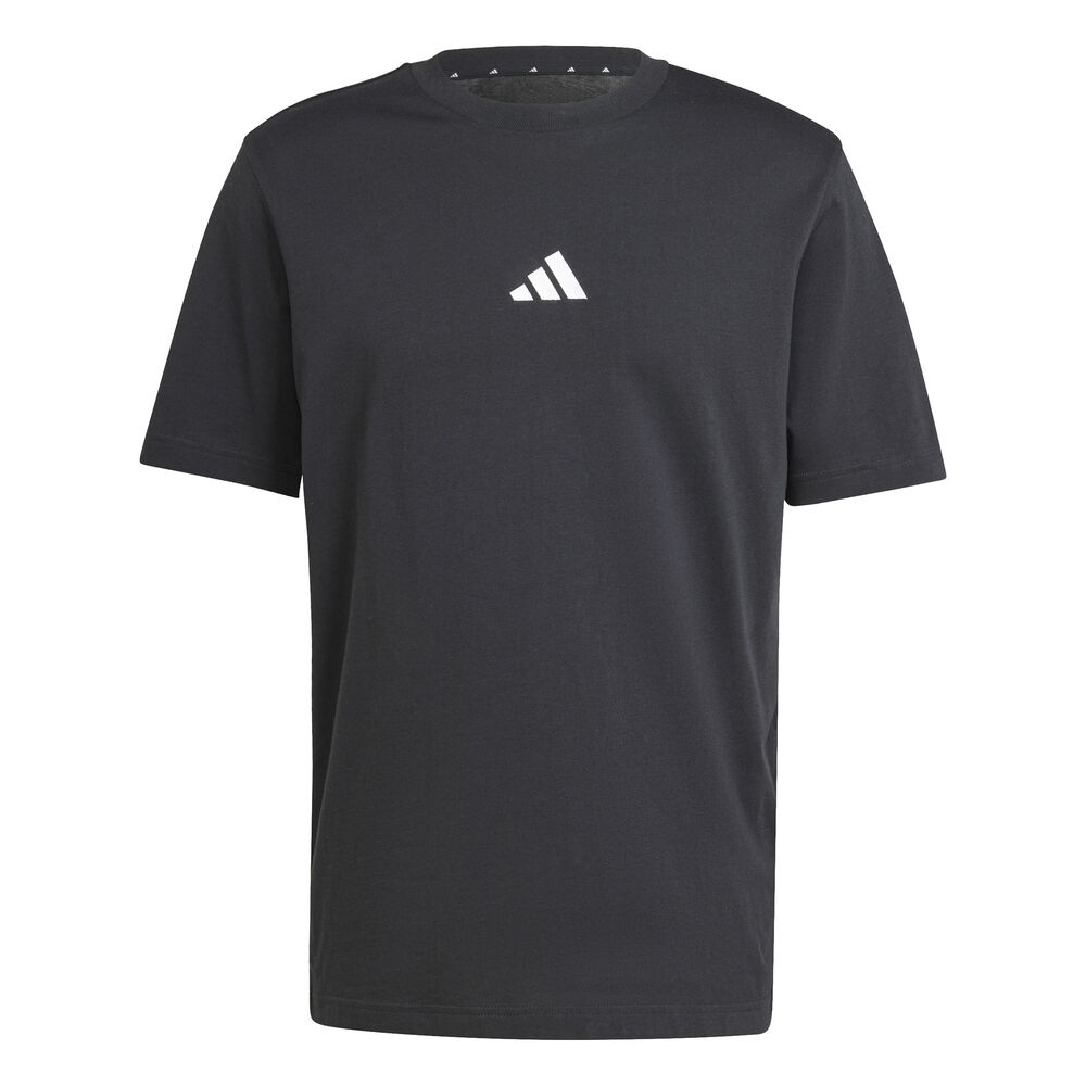 adidas Essentials Small Logo Camiseta De Manga Corta Hombres-Negro