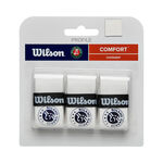 Sobregrips Wilson Wilson Pro Overgrip Roland Garros Pack De 3-Blanco,Azul