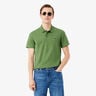 Ribbed Collar Polo Hombres - verde, blanco