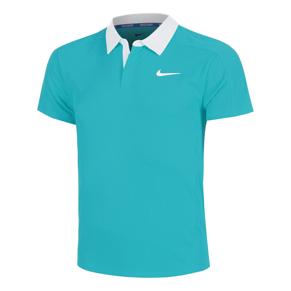 Nike Court Dri-Fit Advantage Slam Polo Hombres-Turquesa,Blanco