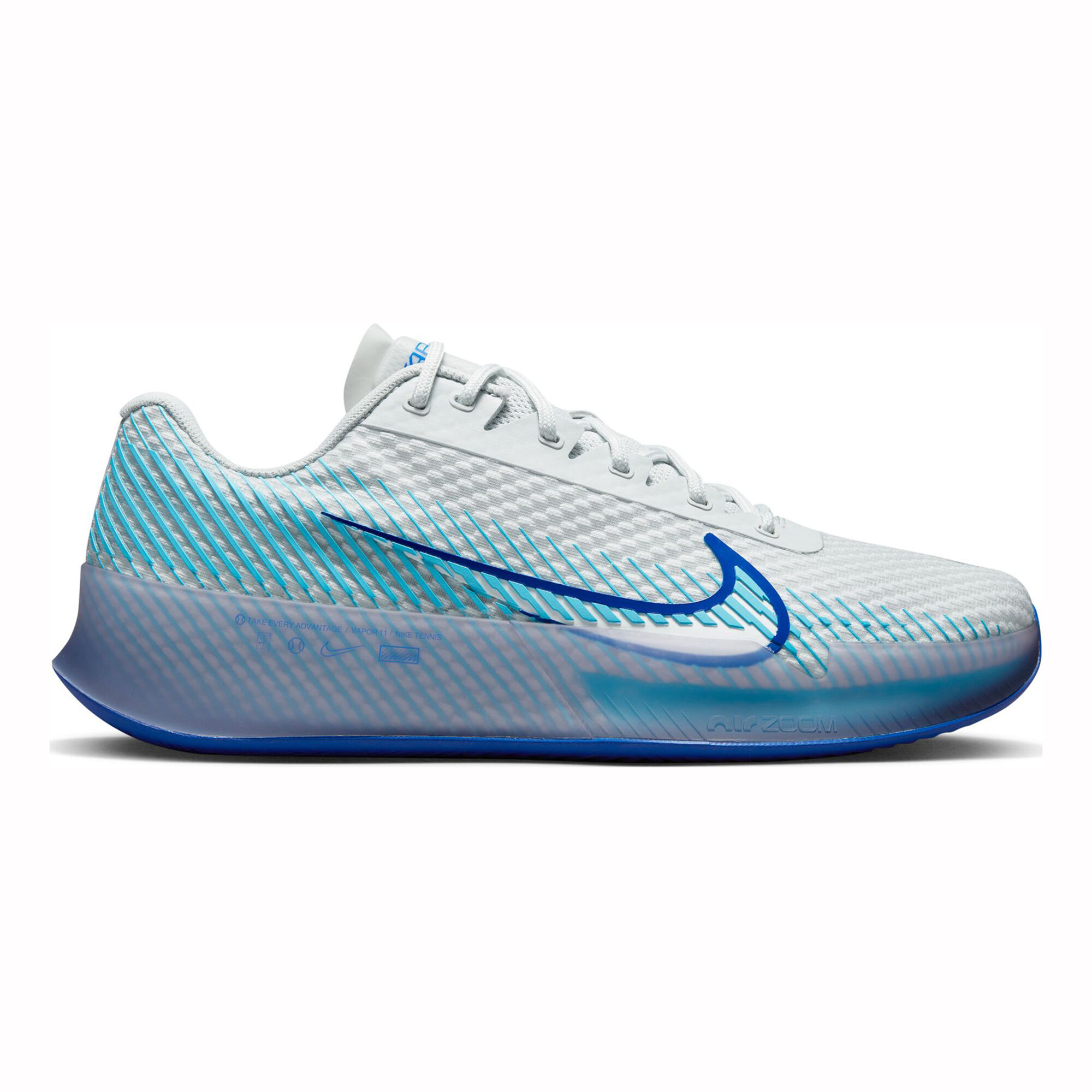 A bordo rastro Compadecerse Nike Air Zoom Vapor 11 Zapatilla Tierra Batida Hombres - Blanco, Turquesa  compra online | Tennis-Point