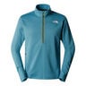 Winter Warm Pro 1/4 Zip Camiseta De Running Hombres-Azul-gris