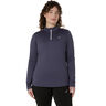 Core Winter 1/2 Zip Camiseta De Running Mujeres-Azul-gris