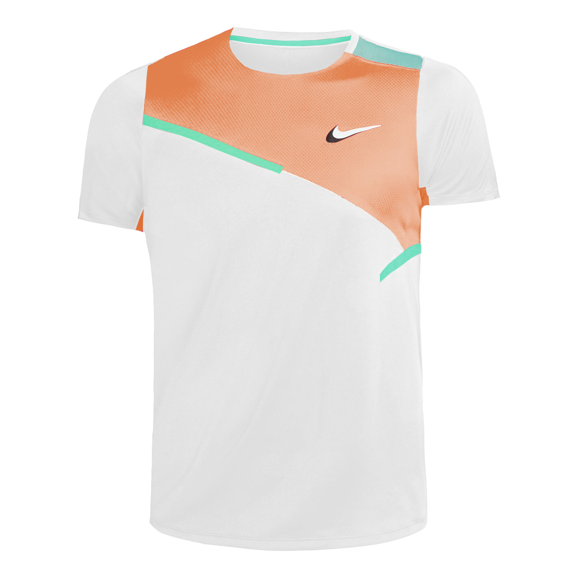 Nike Dry Camiseta Manga Corta Hombres - Blanco, Naranja compra online | Tennis-Point